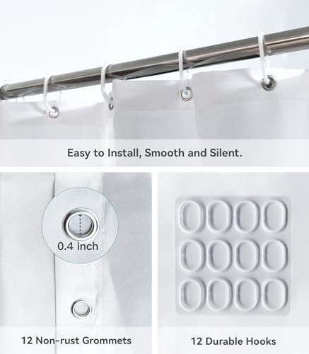 Custom Printed Bath Curtain — custom printed polyester bath curtain detail view
