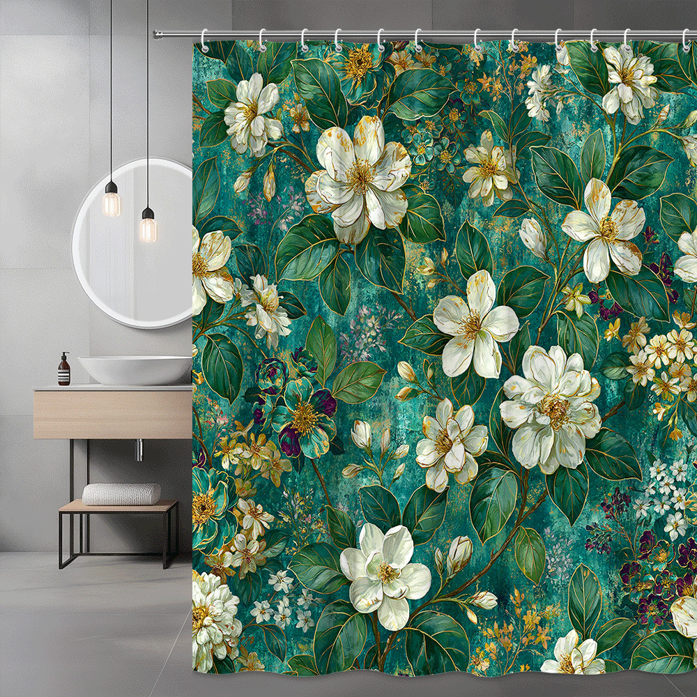 Custom Printed Bath Curtain — custom printed polyester bath curtain