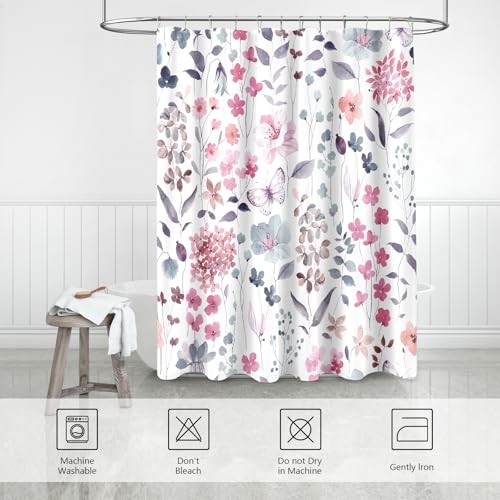 Custom Printed Bath Curtain — custom printed polyester bath curtain detail view