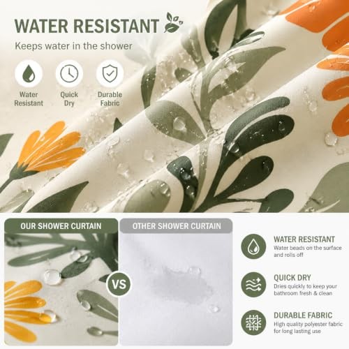 Custom Printed Bath Curtain — custom printed polyester bath curtain detail view