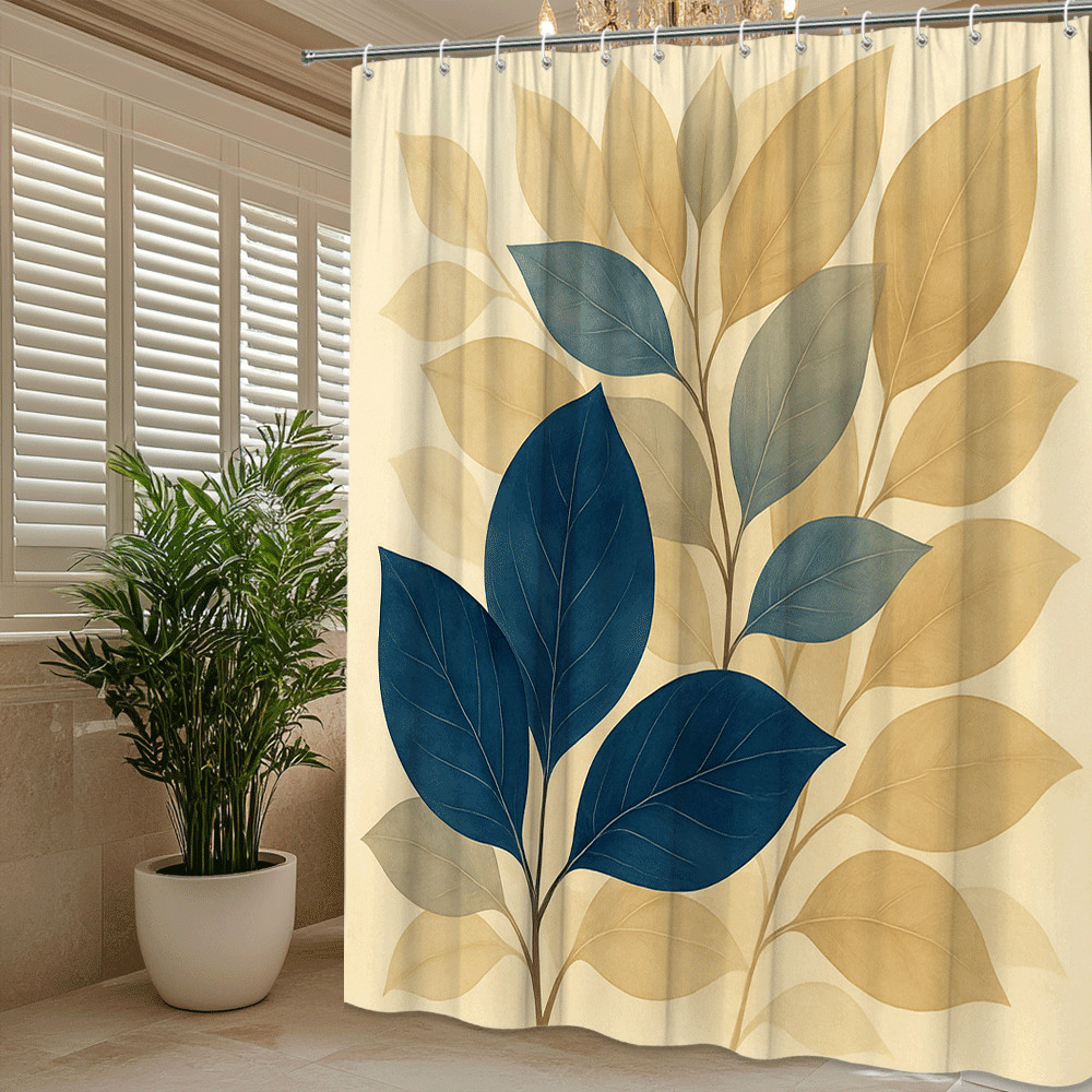 Custom Printed Bath Curtain — custom printed polyester bath curtain detail view