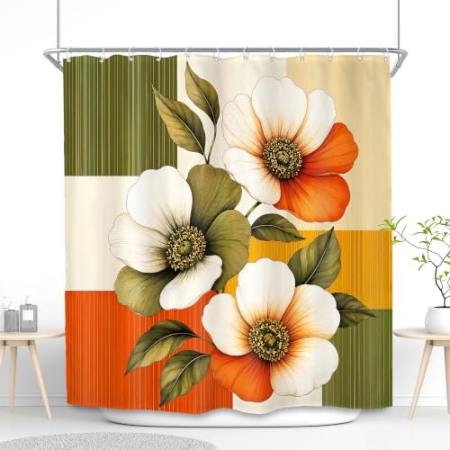 Custom Printed Bath Curtain — custom printed polyester bath curtain detail view