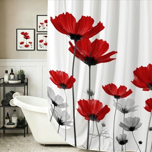 Custom Printed Bath Curtain — custom printed polyester bath curtain detail view