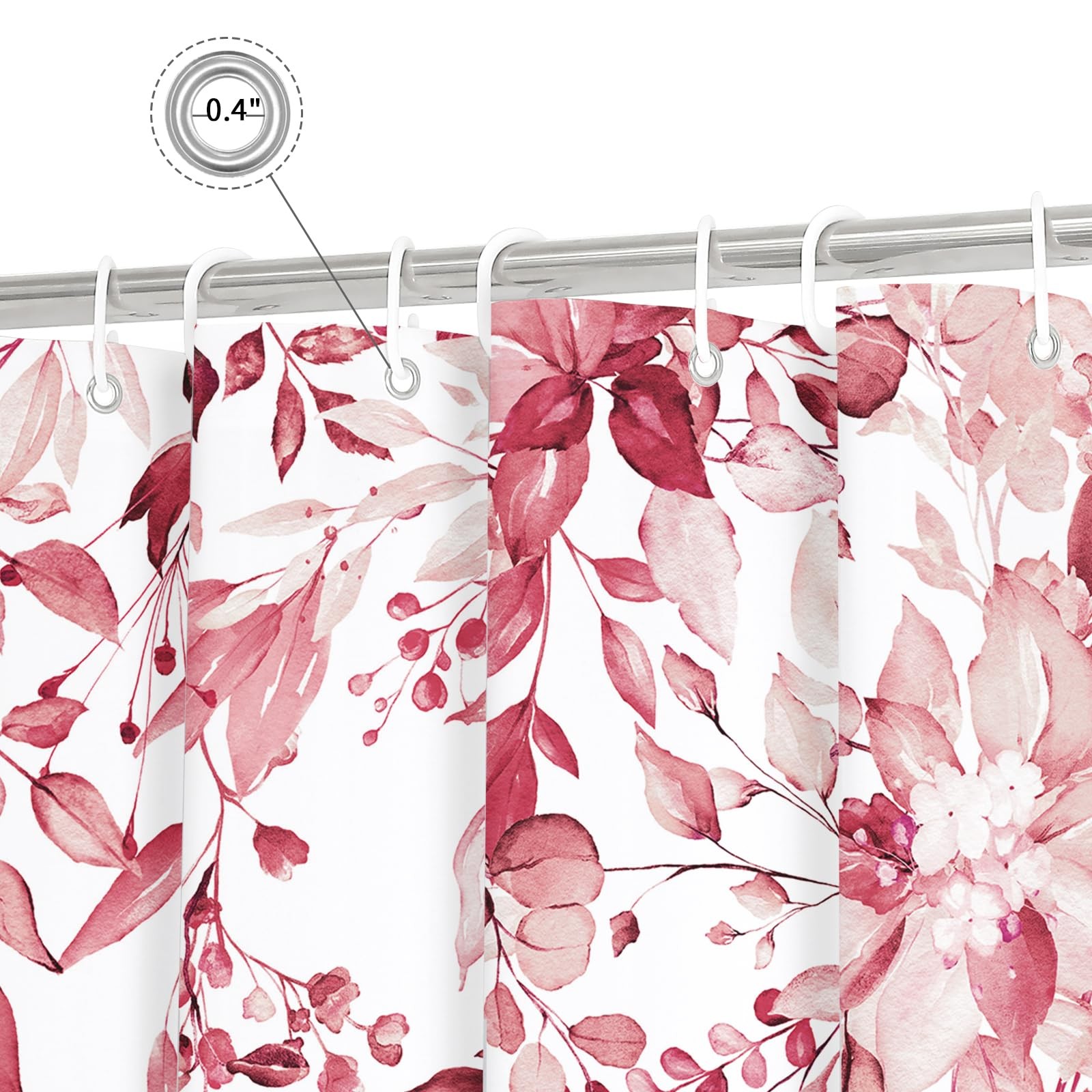 Custom Printed Bath Curtain — custom printed polyester bath curtain detail view