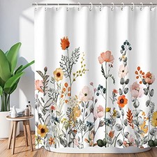 Floral Shower Curtains for Bathroom Flower 72"W x 72"L (Pack of 1) Beautiful — custom printed polyester bath curtain