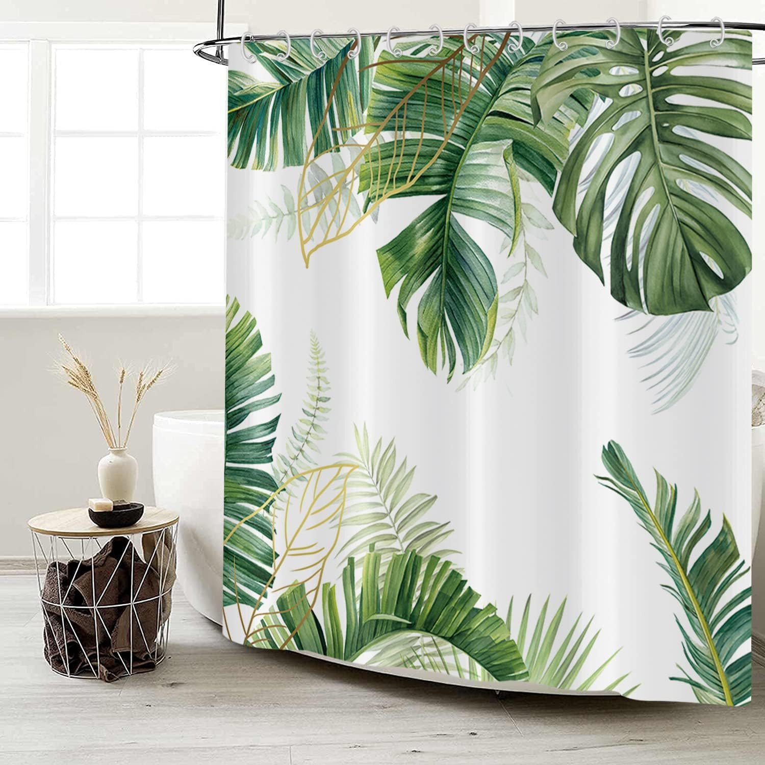 Custom Printed Bath Curtain — custom printed polyester bath curtain detail view
