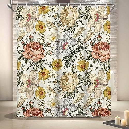 Custom Printed Bath Curtain — custom printed polyester bath curtain detail view