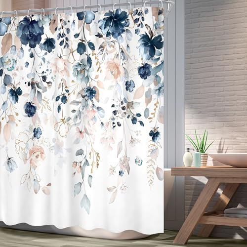 Custom Printed Bath Curtain — custom printed polyester bath curtain detail view