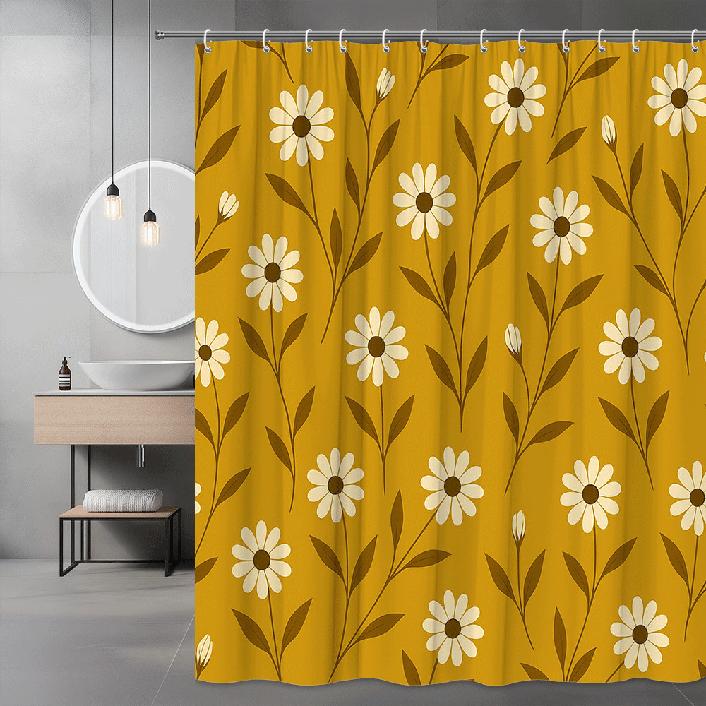 Custom Printed Bath Curtain — custom printed polyester bath curtain