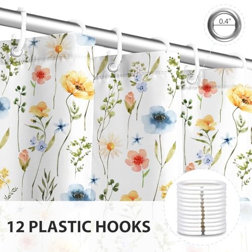 Custom Printed Bath Curtain — custom printed polyester bath curtain detail view