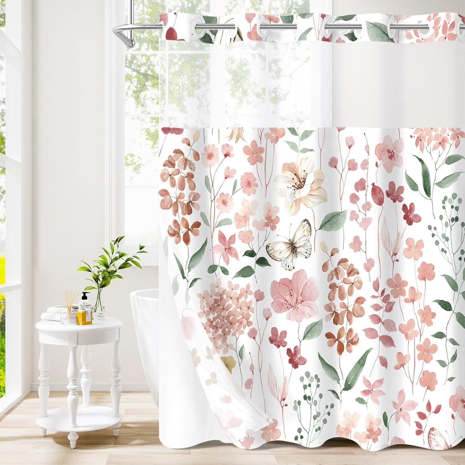 Custom Printed Bath Curtain — custom printed polyester bath curtain