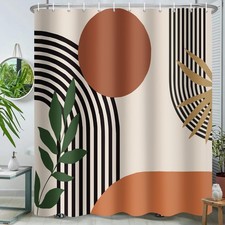 Extra Long Boho Modern Shower Curtain 72 x 84 Inch — custom printed polyester bath curtain