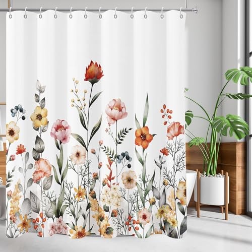 Custom Printed Bath Curtain — custom printed polyester bath curtain detail view