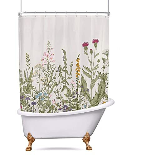 Custom Printed Bath Curtain — custom printed polyester bath curtain detail view