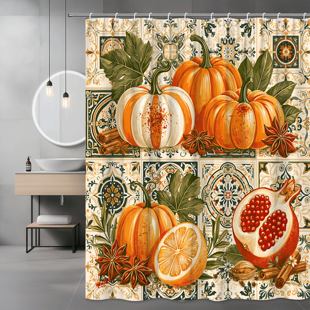 Custom Printed Bath Curtain — custom printed polyester bath curtain