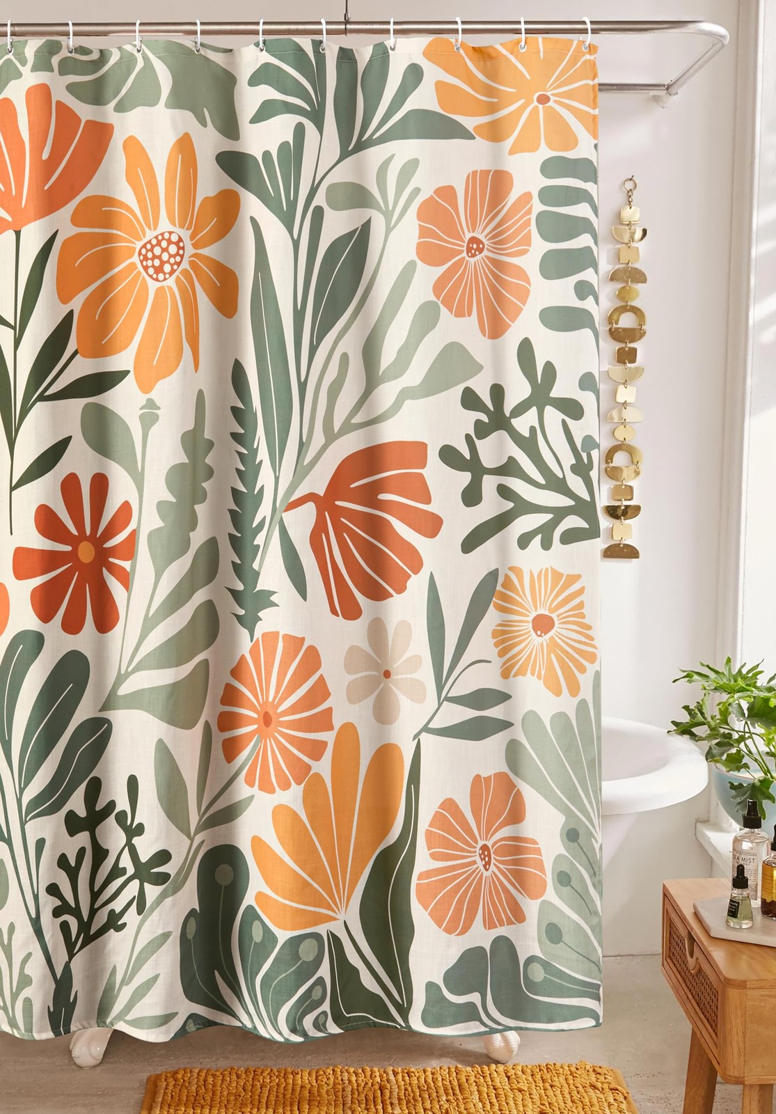 Custom Printed Bath Curtain — custom printed polyester bath curtain