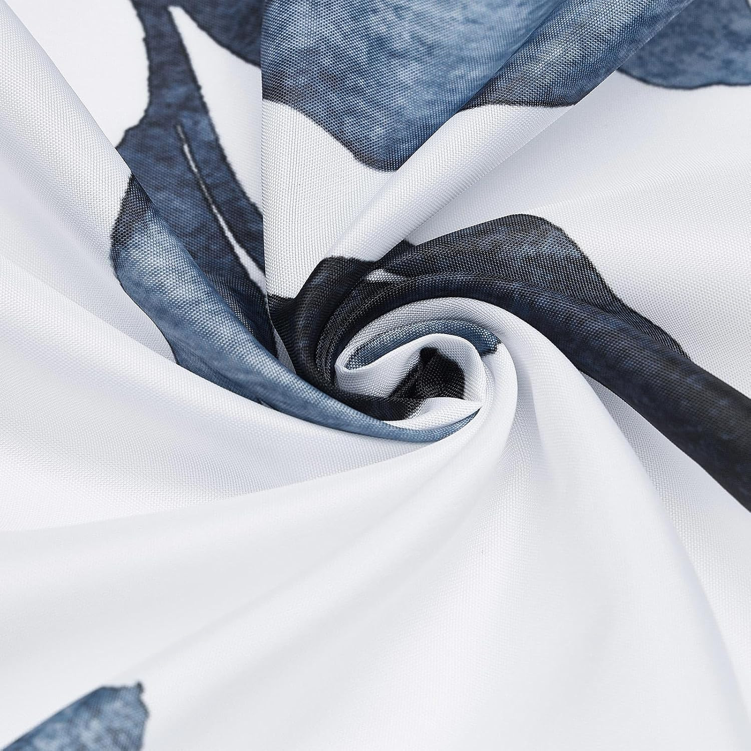 Custom Printed Bath Curtain — custom printed polyester bath curtain detail view