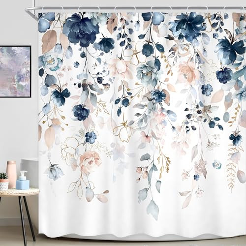 Custom Printed Bath Curtain — custom printed polyester bath curtain detail view