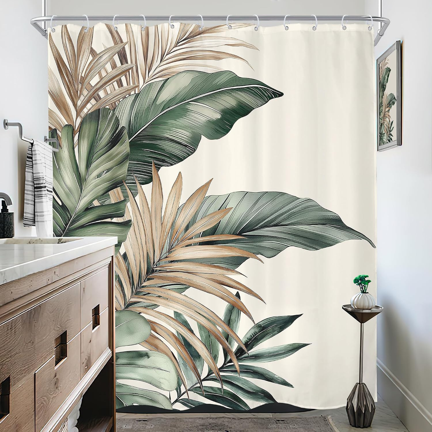Custom Printed Bath Curtain — custom printed polyester bath curtain detail view