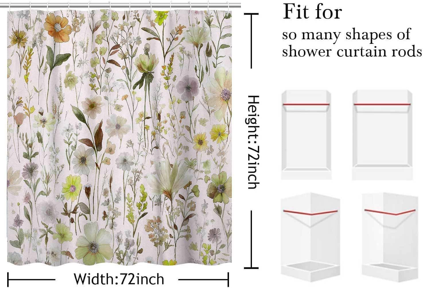 Custom Printed Bath Curtain — custom printed polyester bath curtain detail view