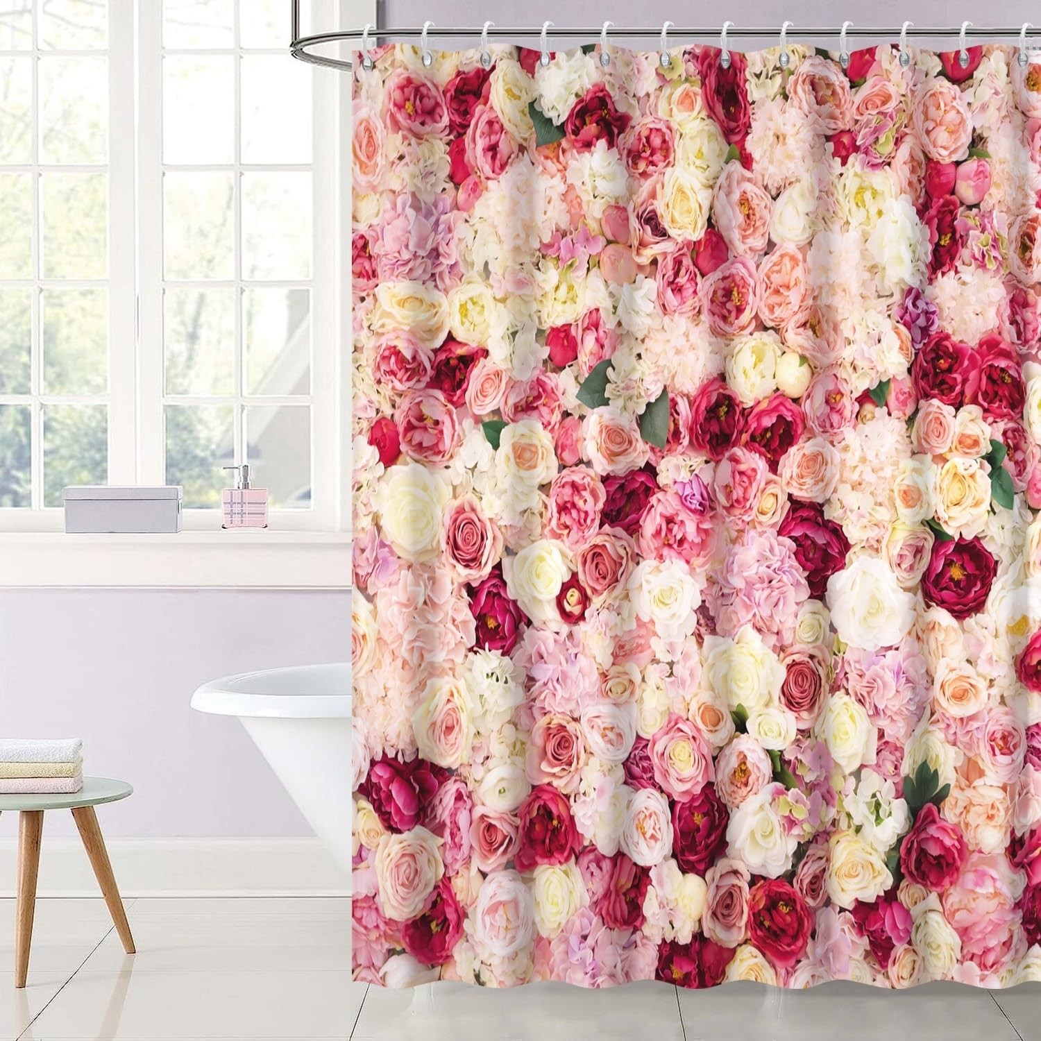 Custom Printed Bath Curtain — custom printed polyester bath curtain