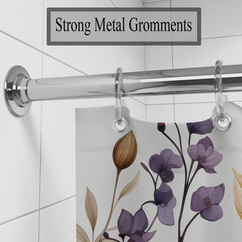 Custom Printed Bath Curtain — custom printed polyester bath curtain detail view
