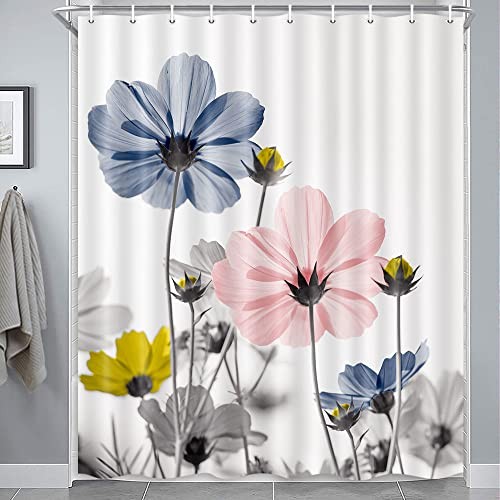 Custom Printed Bath Curtain — custom printed polyester bath curtain detail view