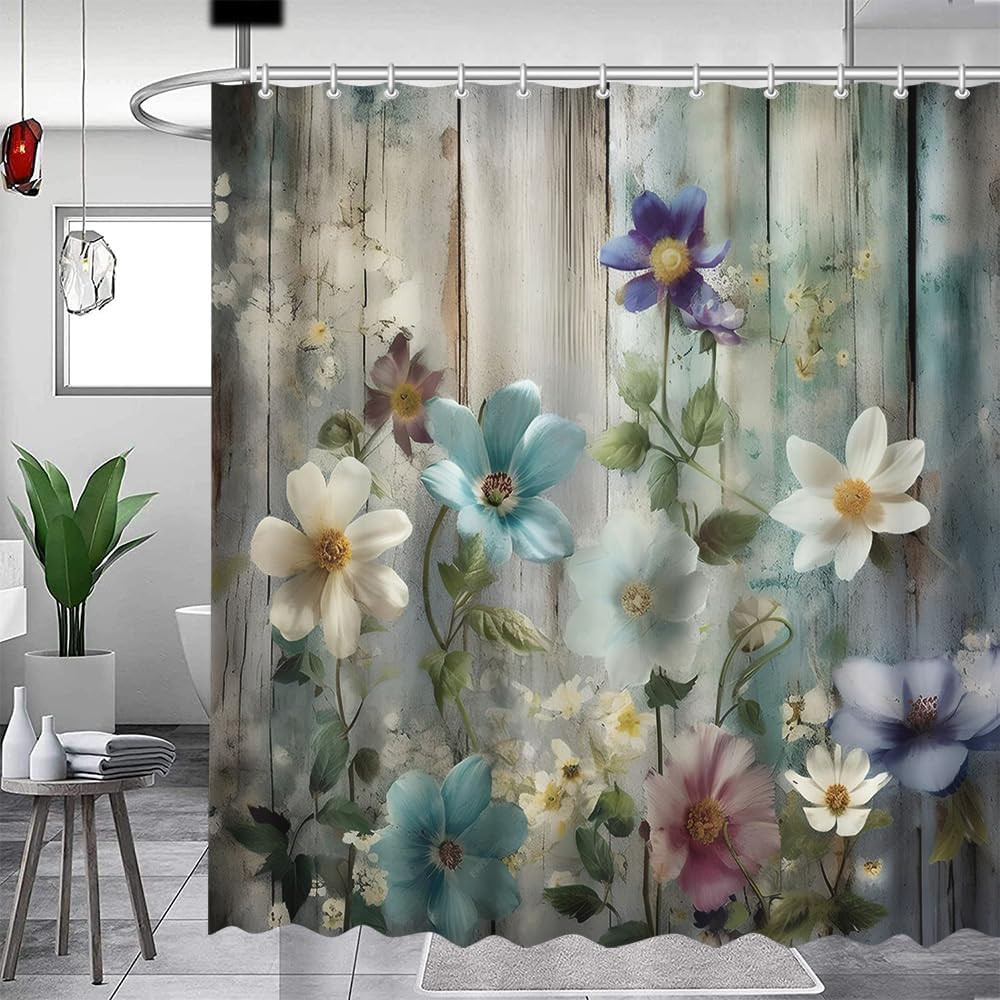 Custom Printed Bath Curtain — custom printed polyester bath curtain