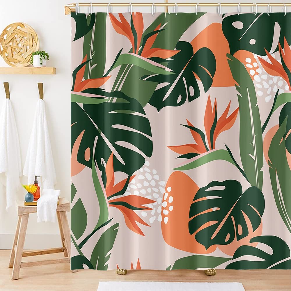 Custom Printed Bath Curtain — custom printed polyester bath curtain