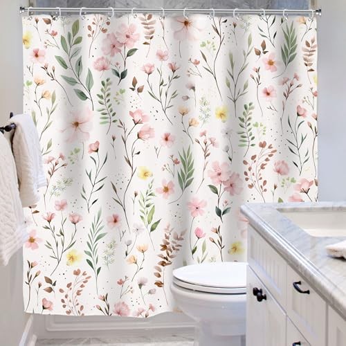 Custom Printed Bath Curtain — custom printed polyester bath curtain detail view