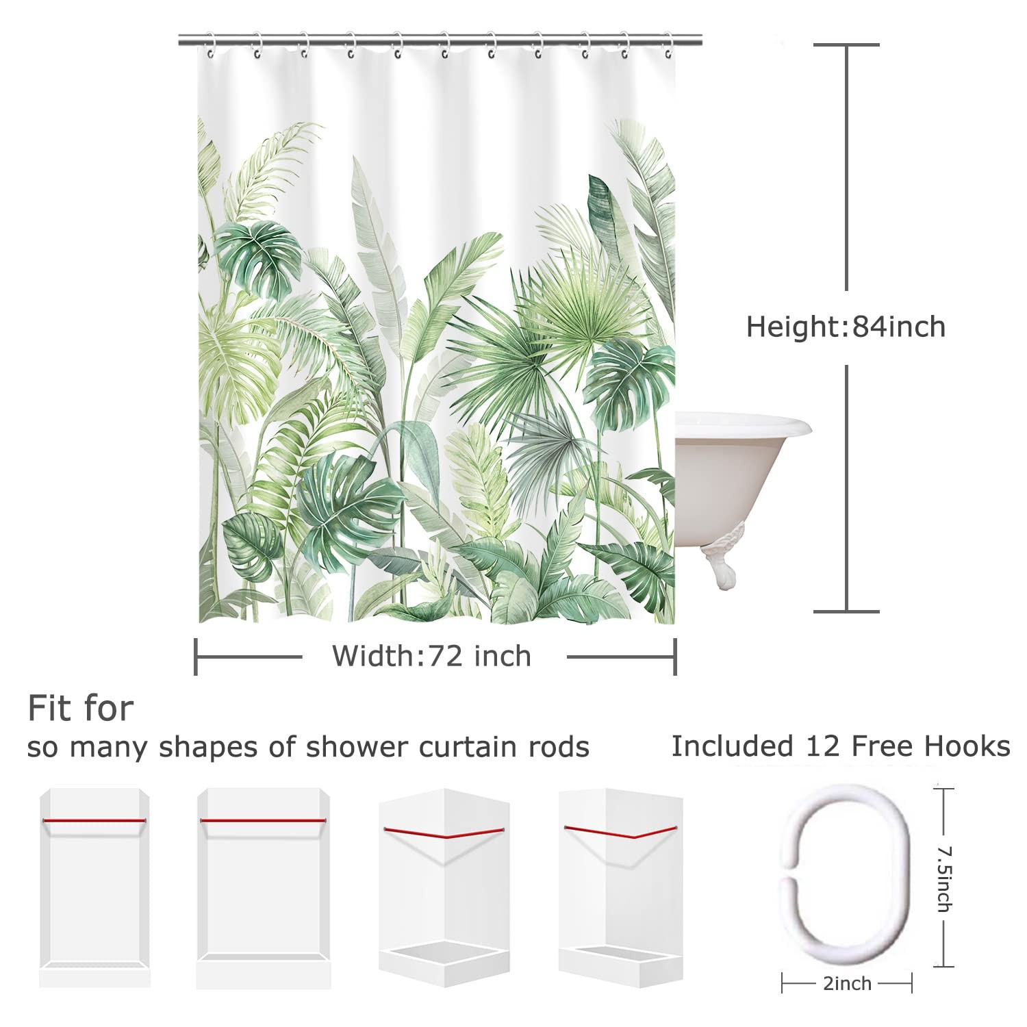 Custom Printed Bath Curtain — custom printed polyester bath curtain detail view