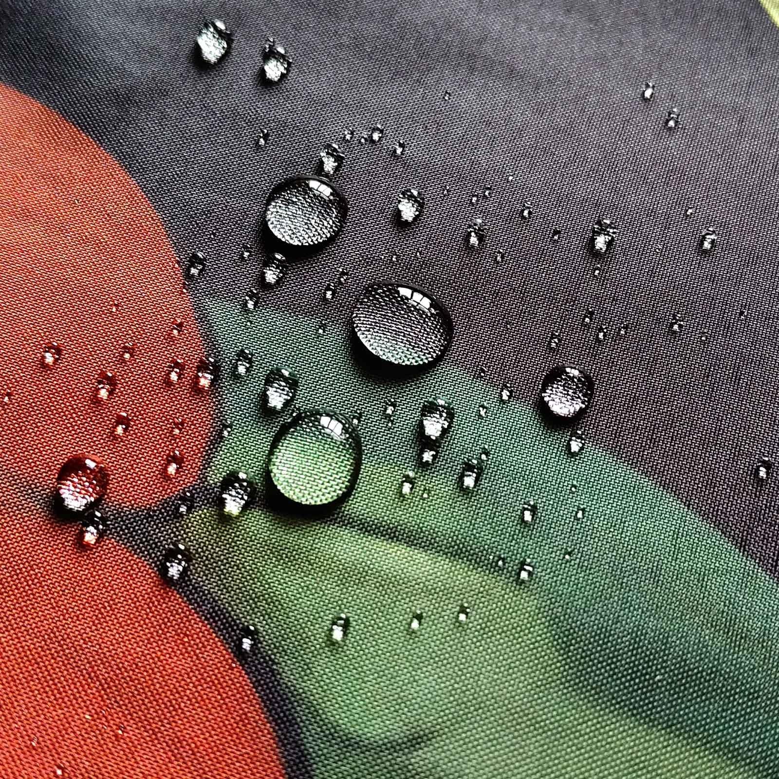 Custom Printed Bath Curtain — custom printed polyester bath curtain detail view