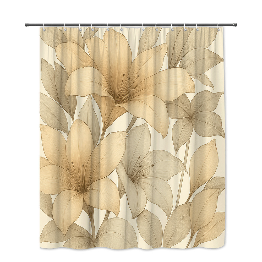 Custom Printed Bath Curtain — custom printed polyester bath curtain detail view