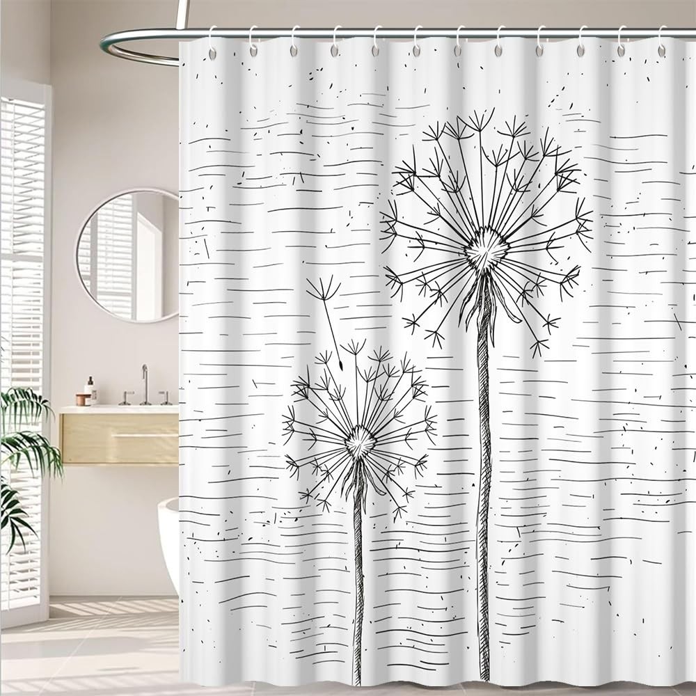 Custom Printed Bath Curtain — custom printed polyester bath curtain detail view