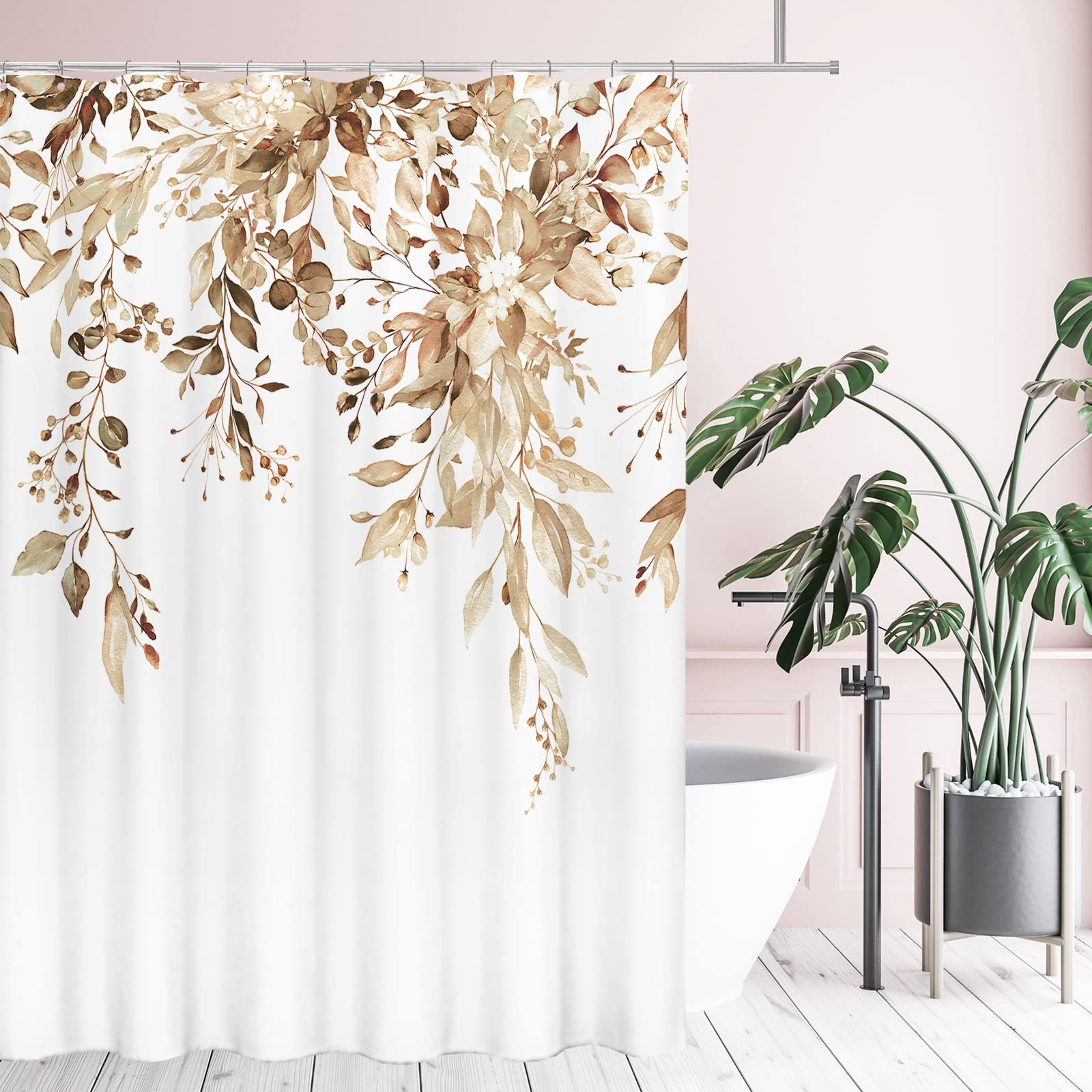 Custom Printed Bath Curtain — custom printed polyester bath curtain detail view