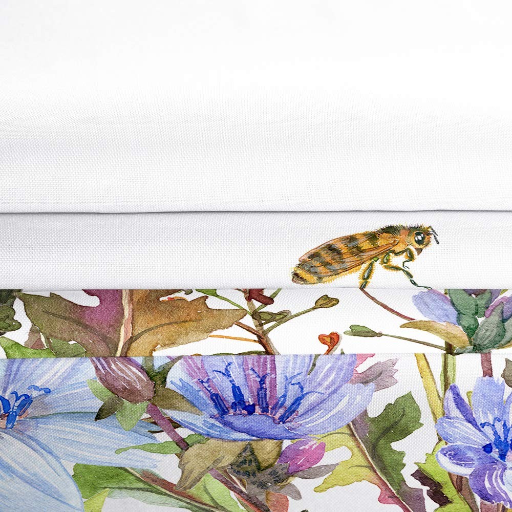 Custom Printed Bath Curtain — custom printed polyester bath curtain detail view