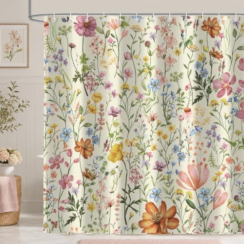 Custom Printed Bath Curtain — custom printed polyester bath curtain detail view