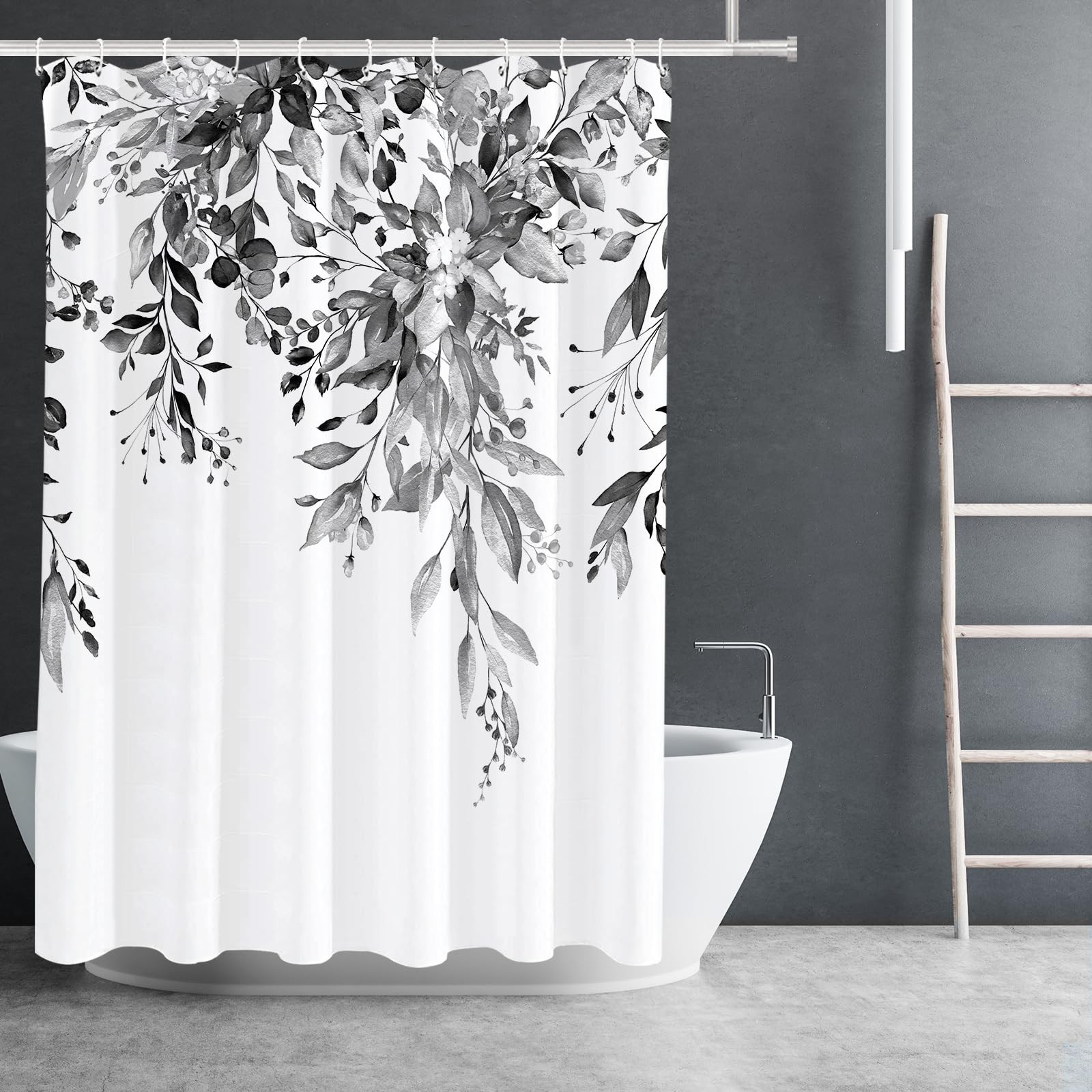 Custom Printed Bath Curtain — custom printed polyester bath curtain detail view