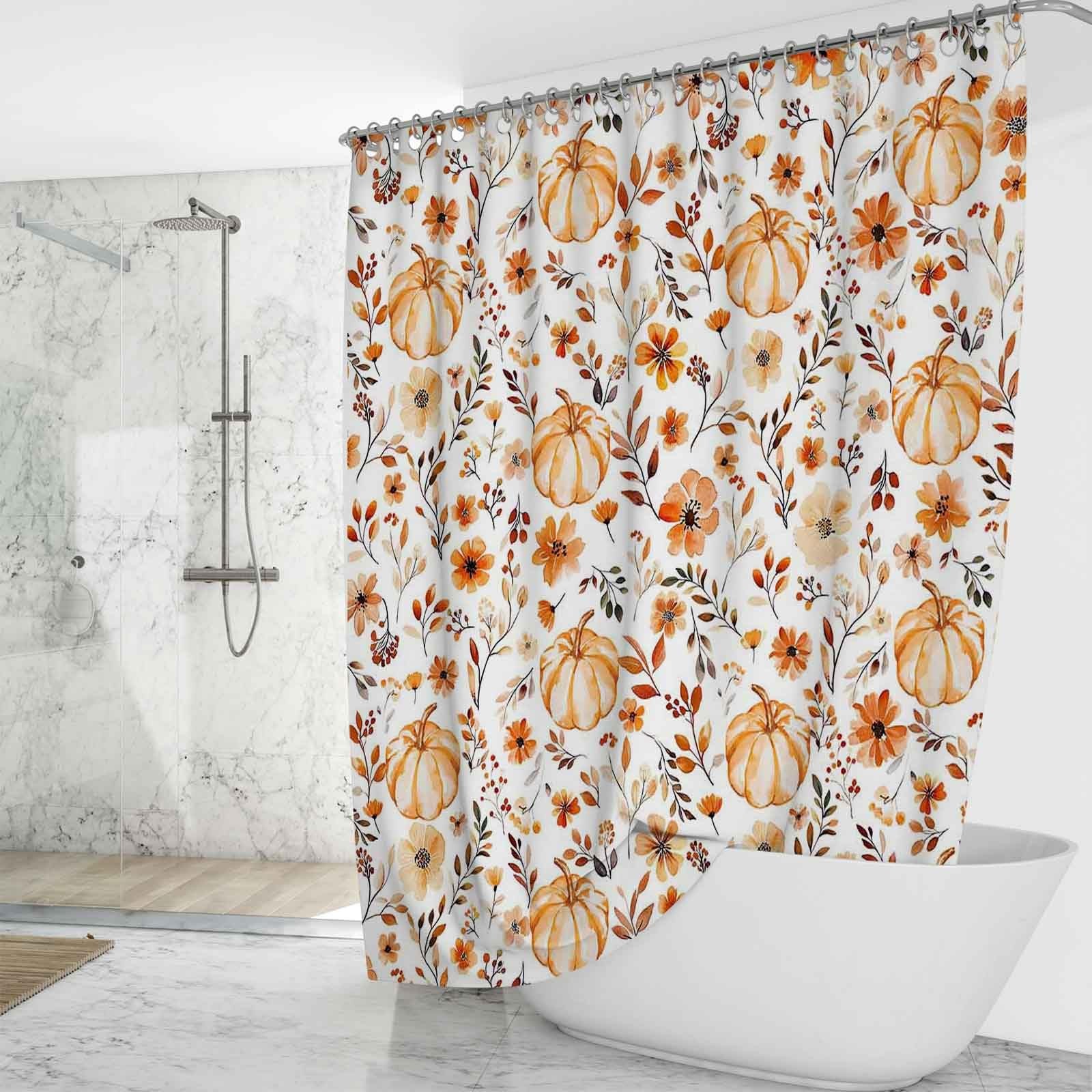 Custom Printed Bath Curtain — custom printed polyester bath curtain detail view