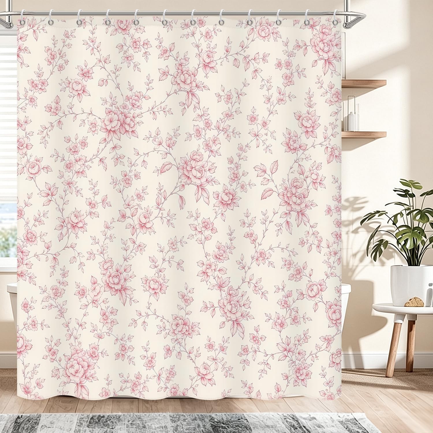 Custom Printed Bath Curtain — custom printed polyester bath curtain