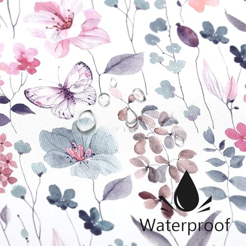 Custom Printed Bath Curtain — custom printed polyester bath curtain detail view
