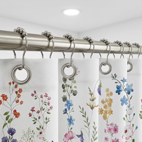 Custom Printed Bath Curtain — custom printed polyester bath curtain detail view